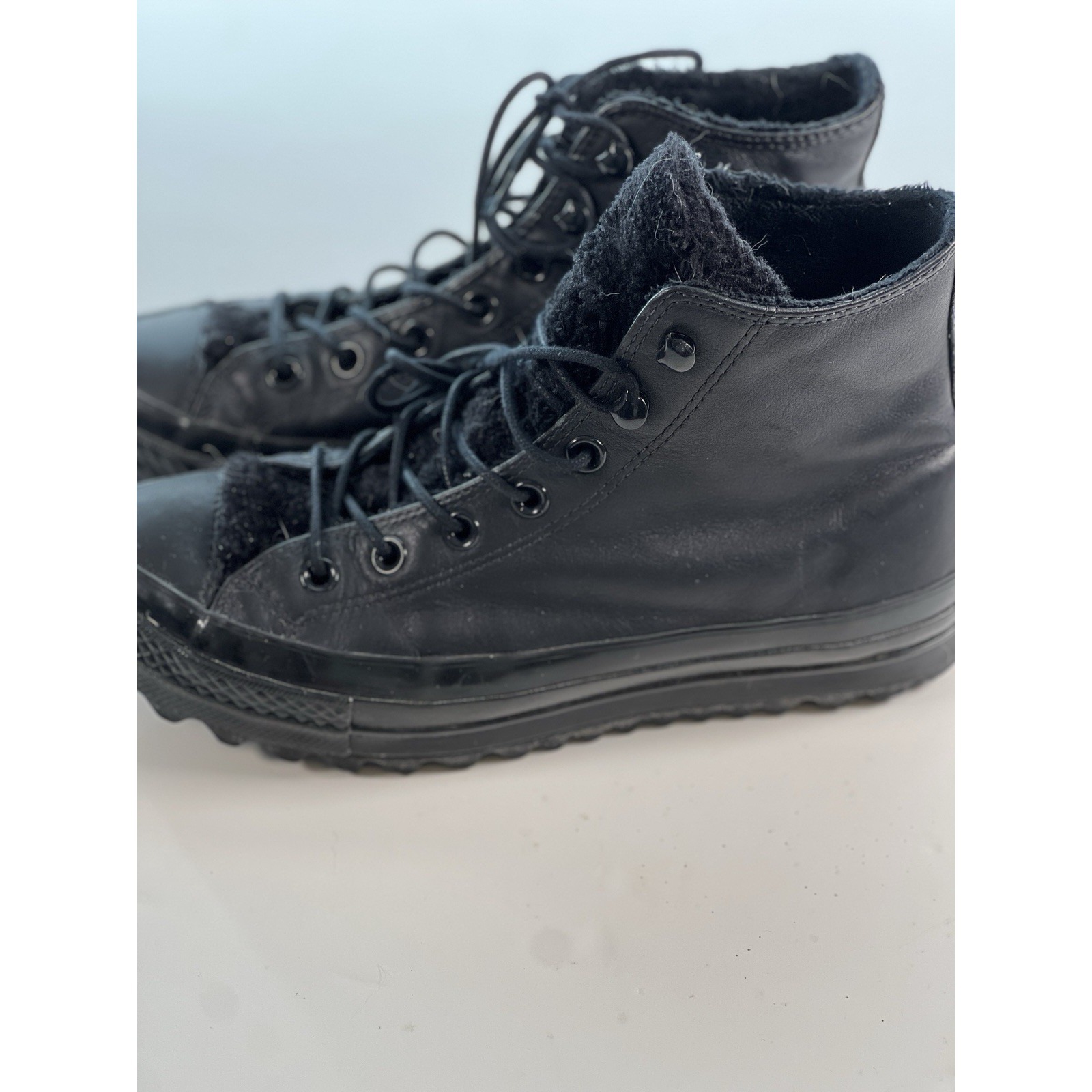 Converse Womens Size 9 Street Warmer Ripple High Top Black - 562422c Retail $110